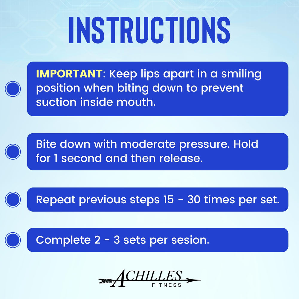 Achilles Fitness Double Chin Reducer jaw exerciser blue easy-clean design for daily use.