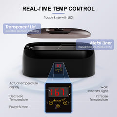 Achzzy paraffin wax machine showing 4000ml capacity for multiple treatments at once.