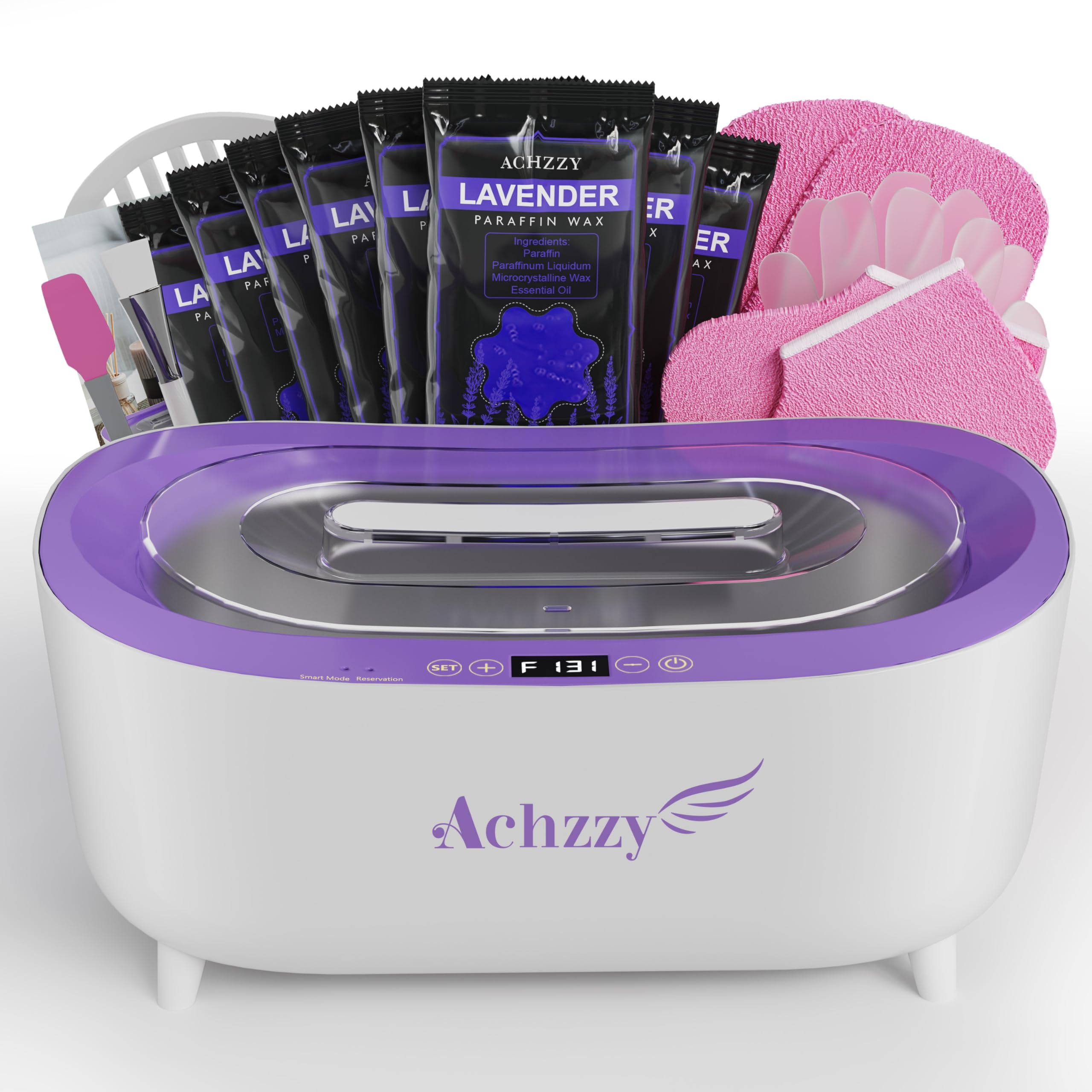 Achzzy paraffin wax machine inner pot closeup highlighting stainless steel for even heat distribution.