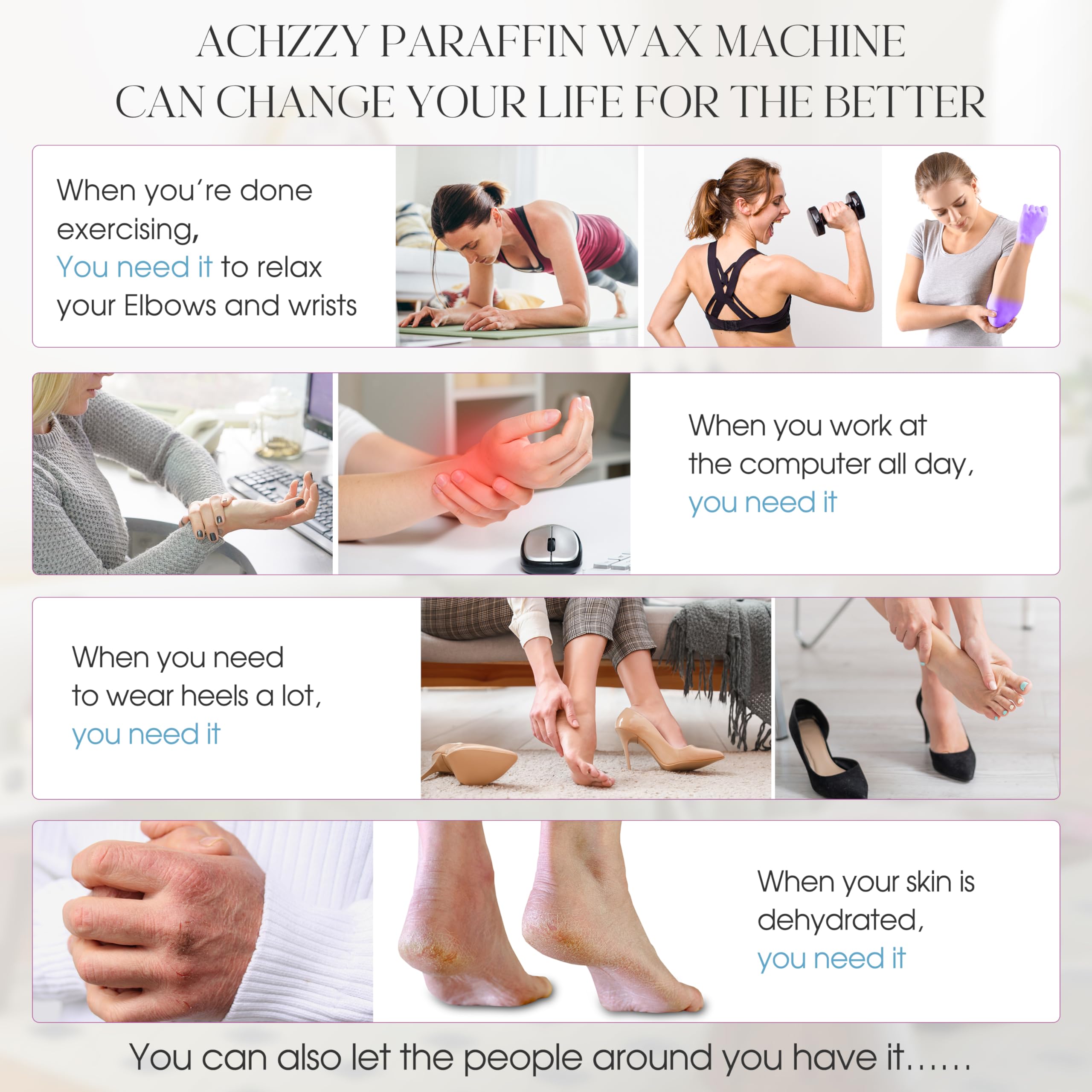 Achzzy paraffin wax machine over-temperature protection adds peace of mind.