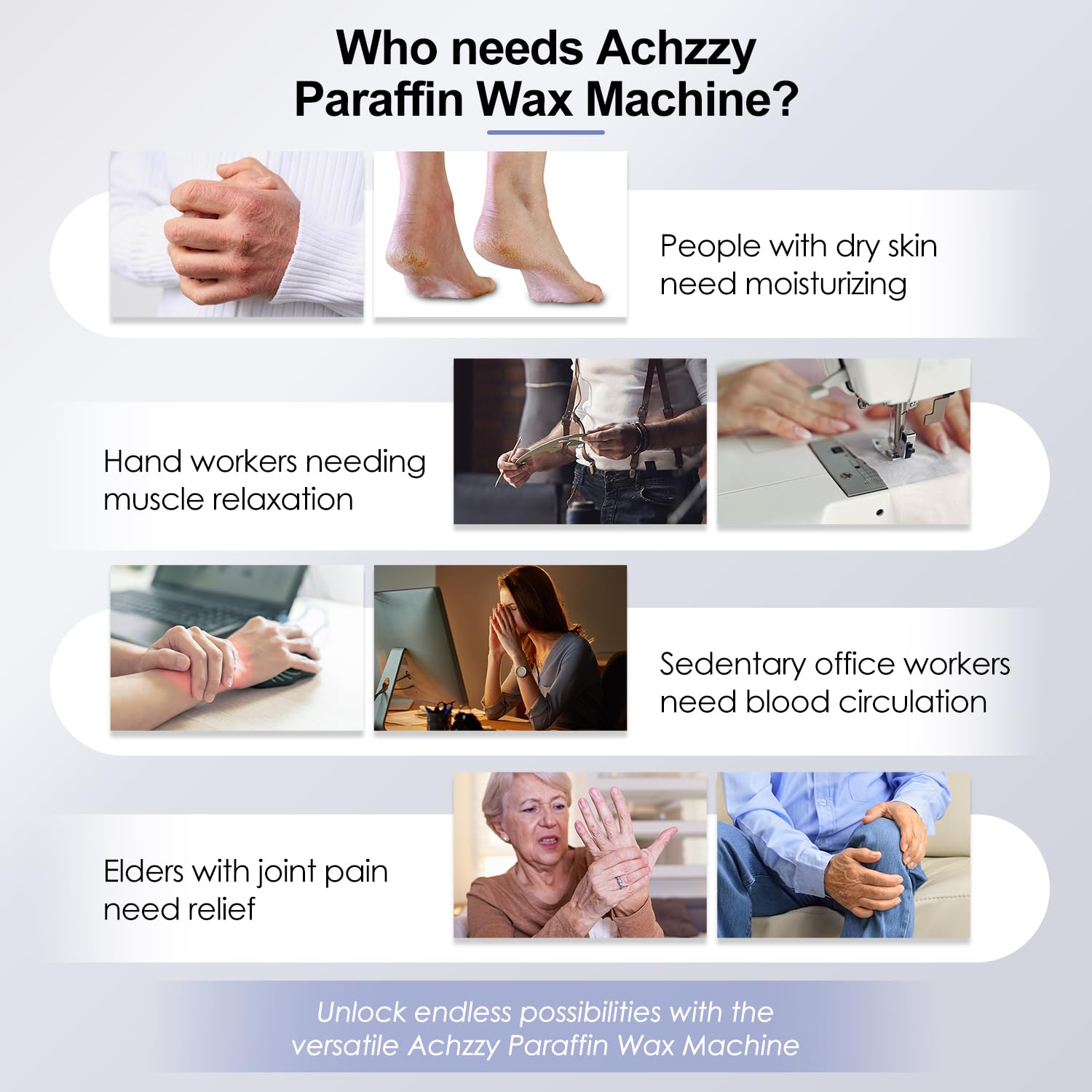 Achzzy safe, easy-to-use interface supports at-home spa sessions.