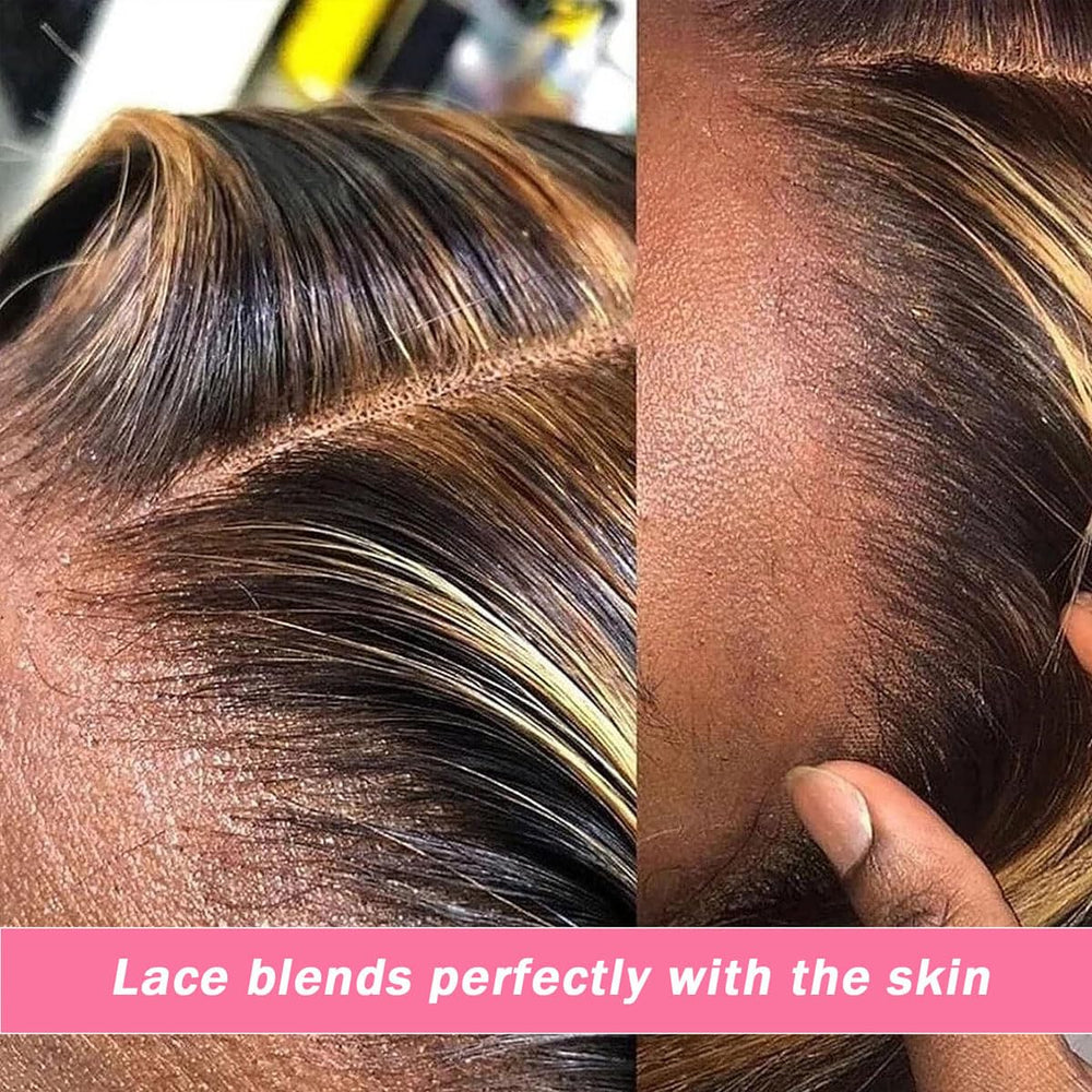 ACIWP pre-plucked lace-front wig natural hairline and baby hairs honey blonde 28in