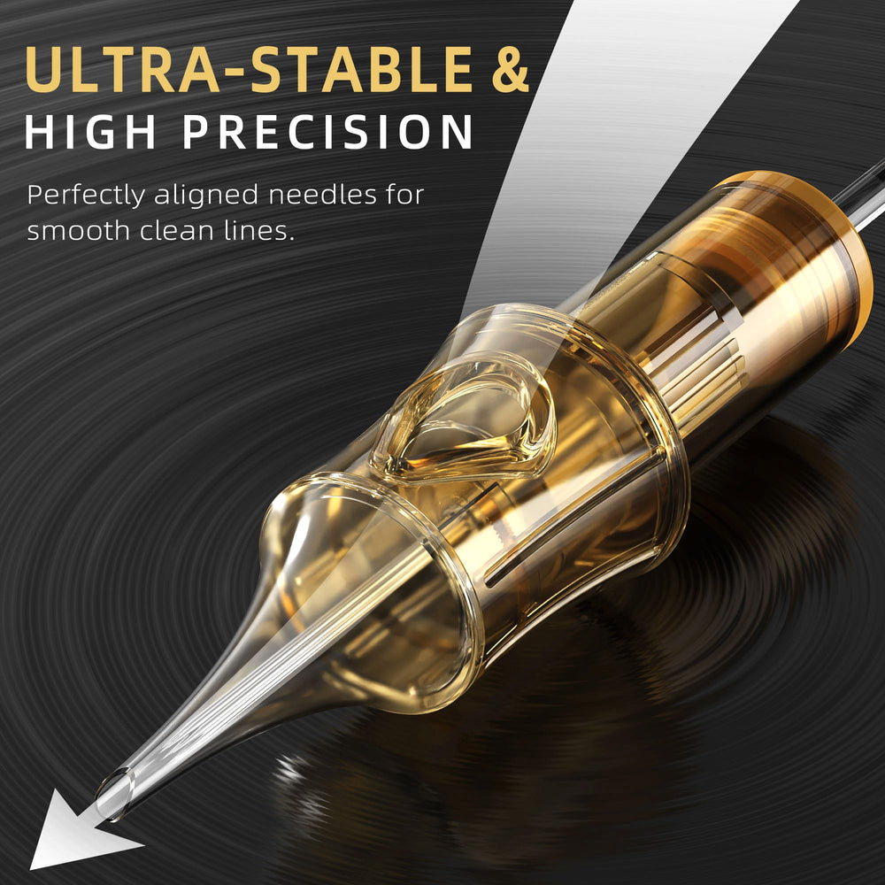 Ackbun mixed-size needles pack closeup highlights premium steel for clean lines.