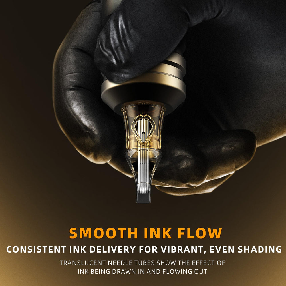 Ackbun smooth ink flow cartridge delivers even distribution for vibrant color.