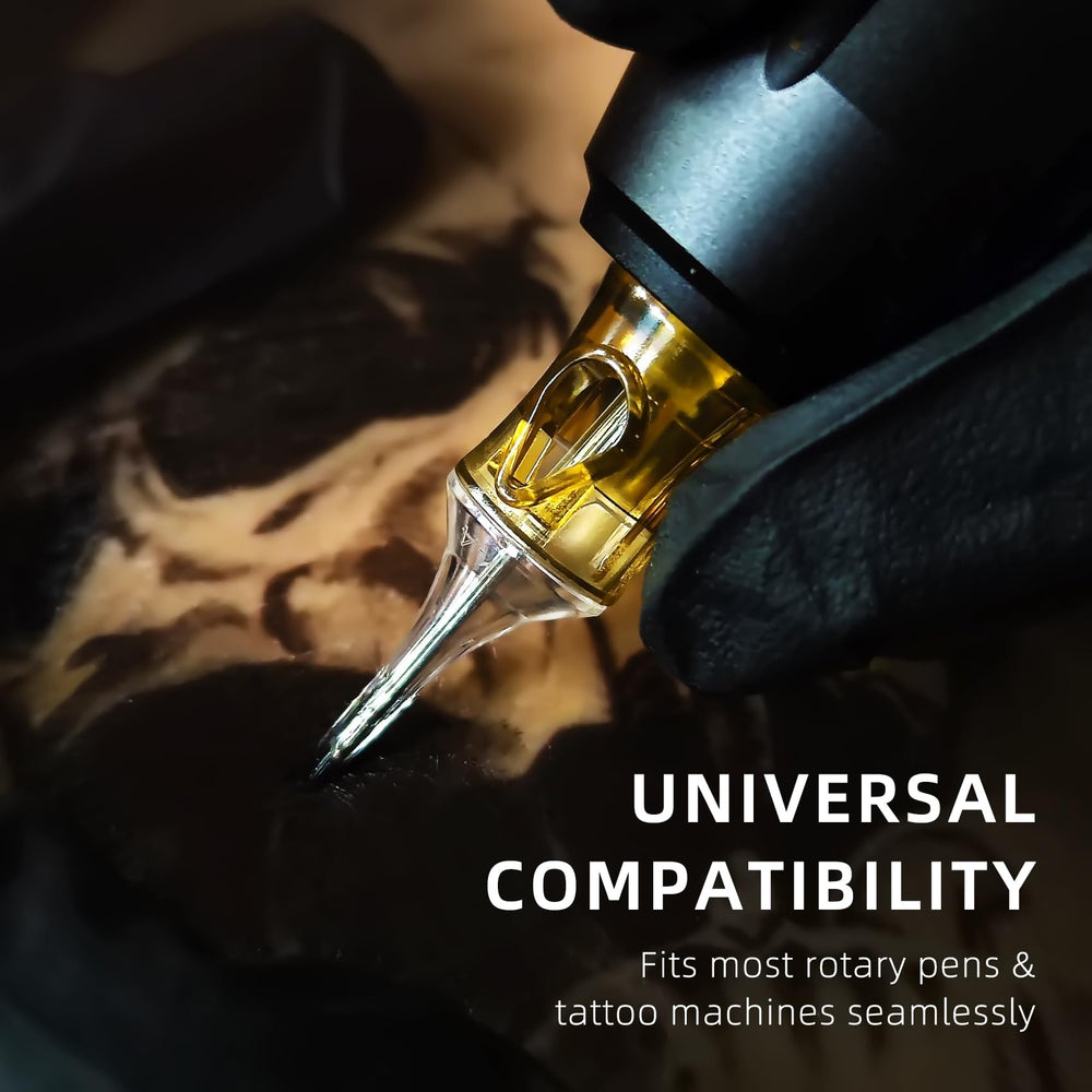 Ackbun universal-fit needles work with most tattoo pens for flexibility.