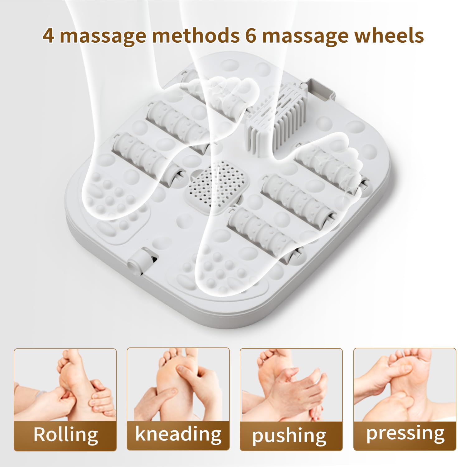 ACKLEAP collapsible foot spa temperature-control highlights customizable warmth for soothing soaks.
