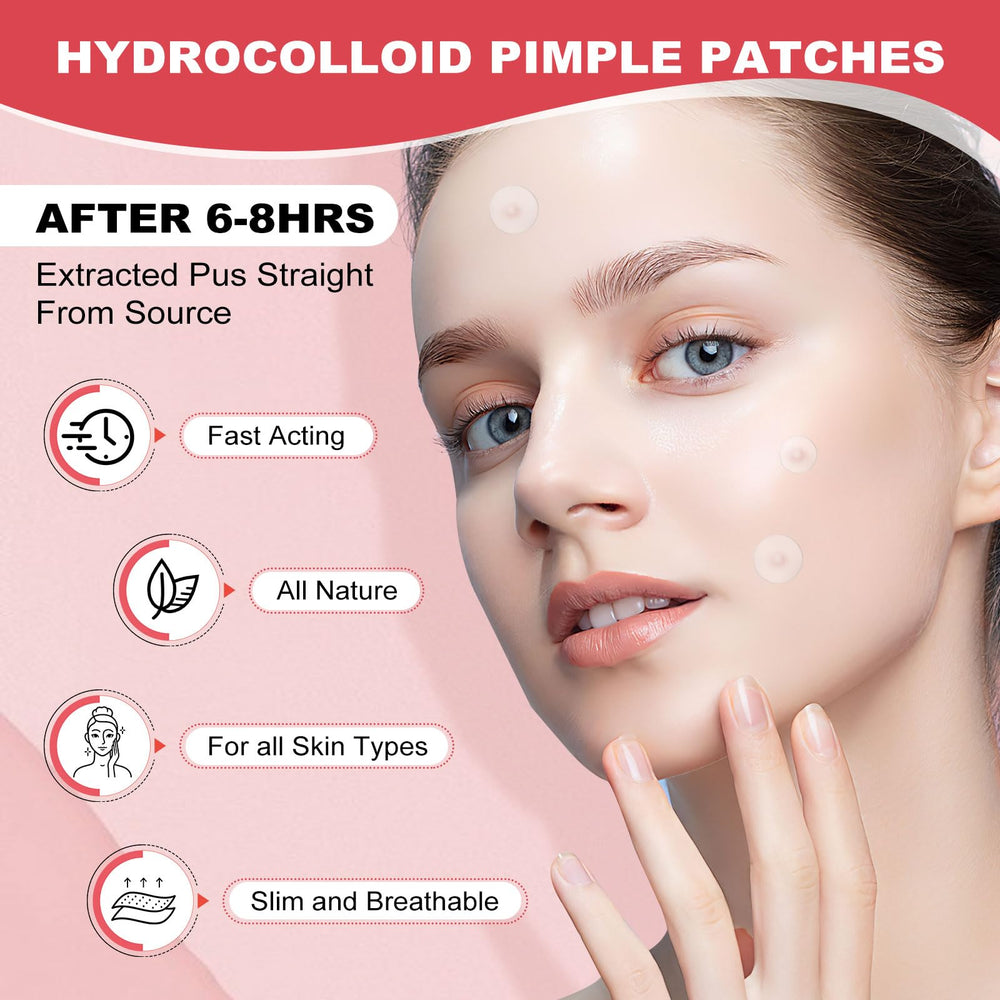 AcneGo patches available in 8mm and 12mm sizes fit blemishes precisely for faster healing.