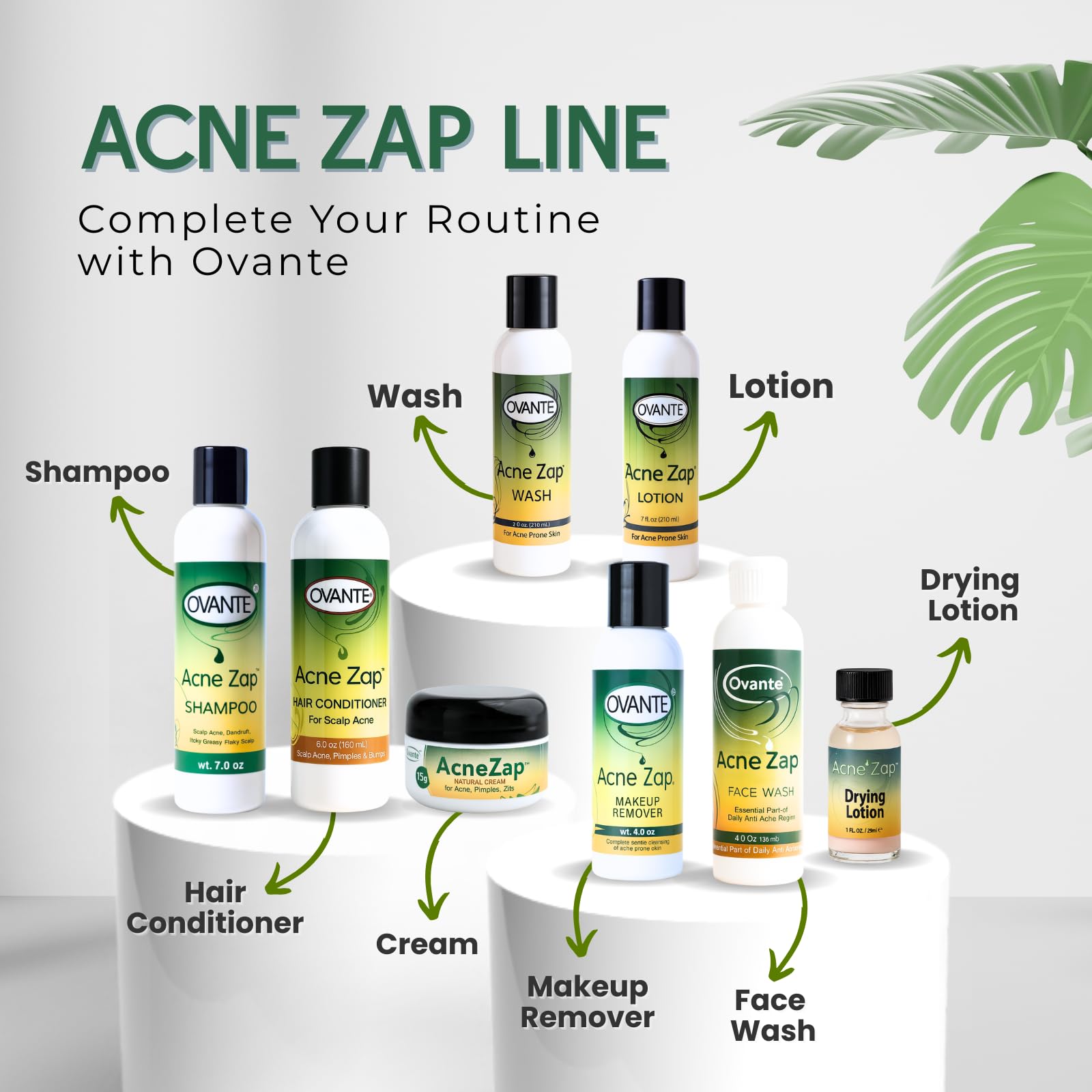 Acne Zap shampoo bottle pouring action for easy application
