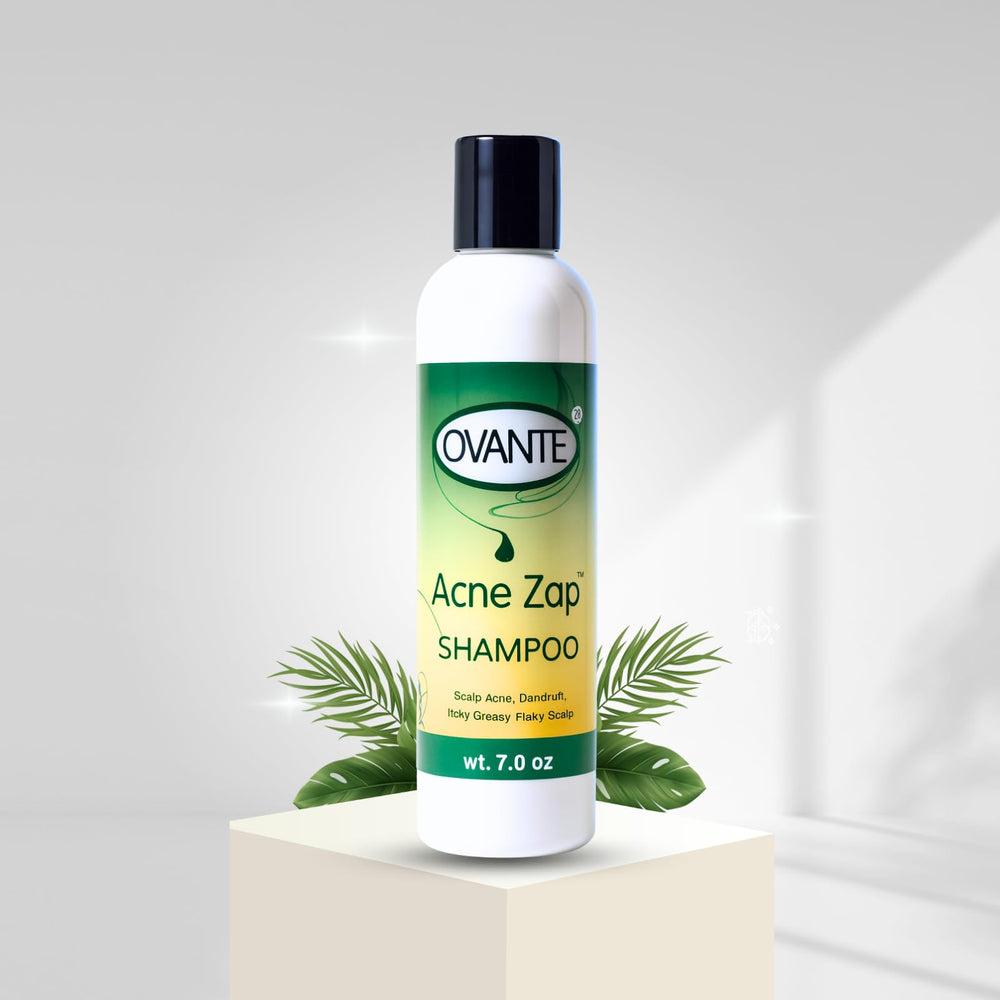 Acne Zap shampoo foamy lather demonstrates refreshing cleanse
