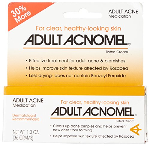 Acnomel tinted cream application swatch for even coverage on skin.