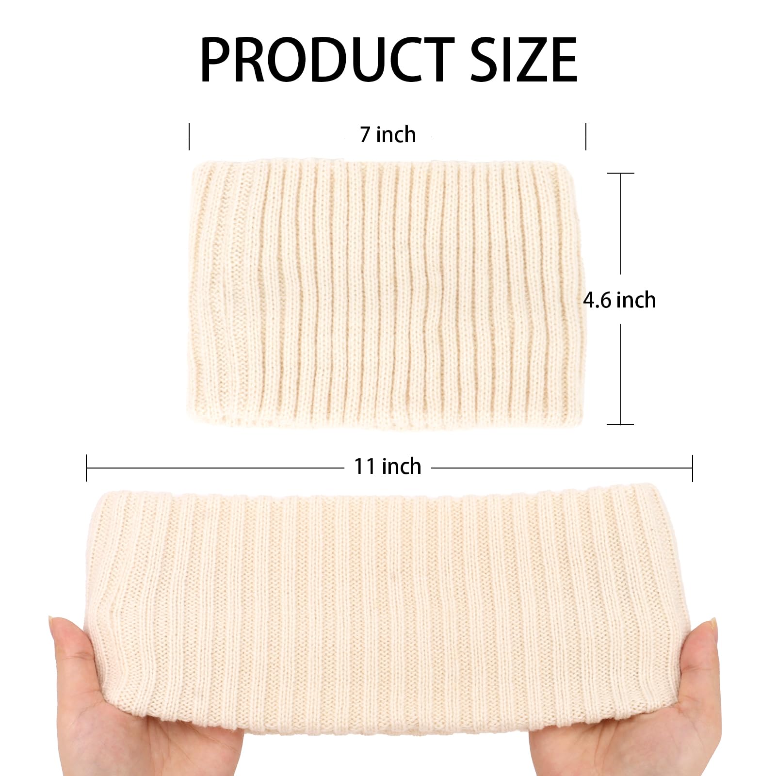 ACO-UINT Knit Headwraps 2-Pack worn by model for versatile winter styling.