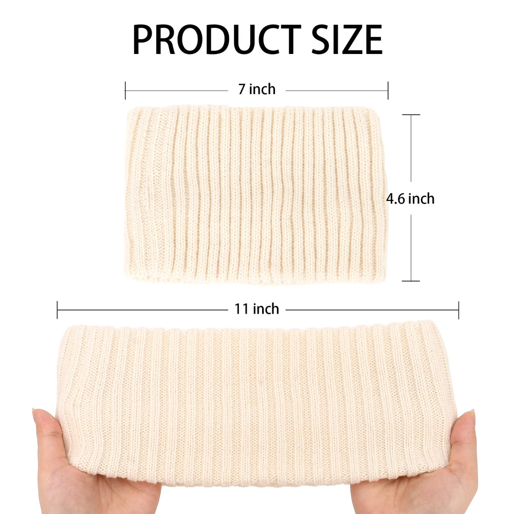 ACO-UINT Knit Headwraps 2-Pack worn by model for versatile winter styling.