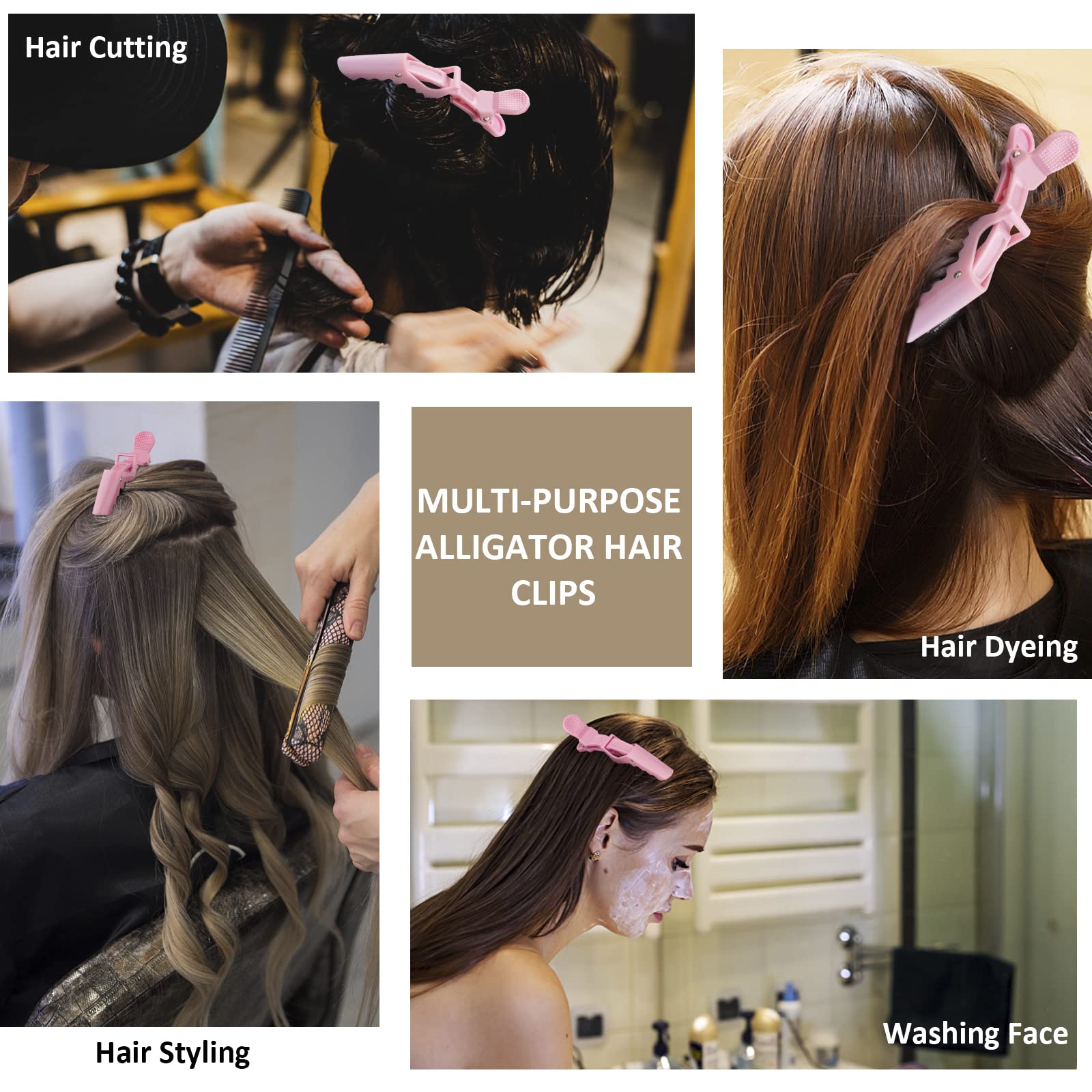 ACO-UINT pink clip for bun creation or wet-hair styling