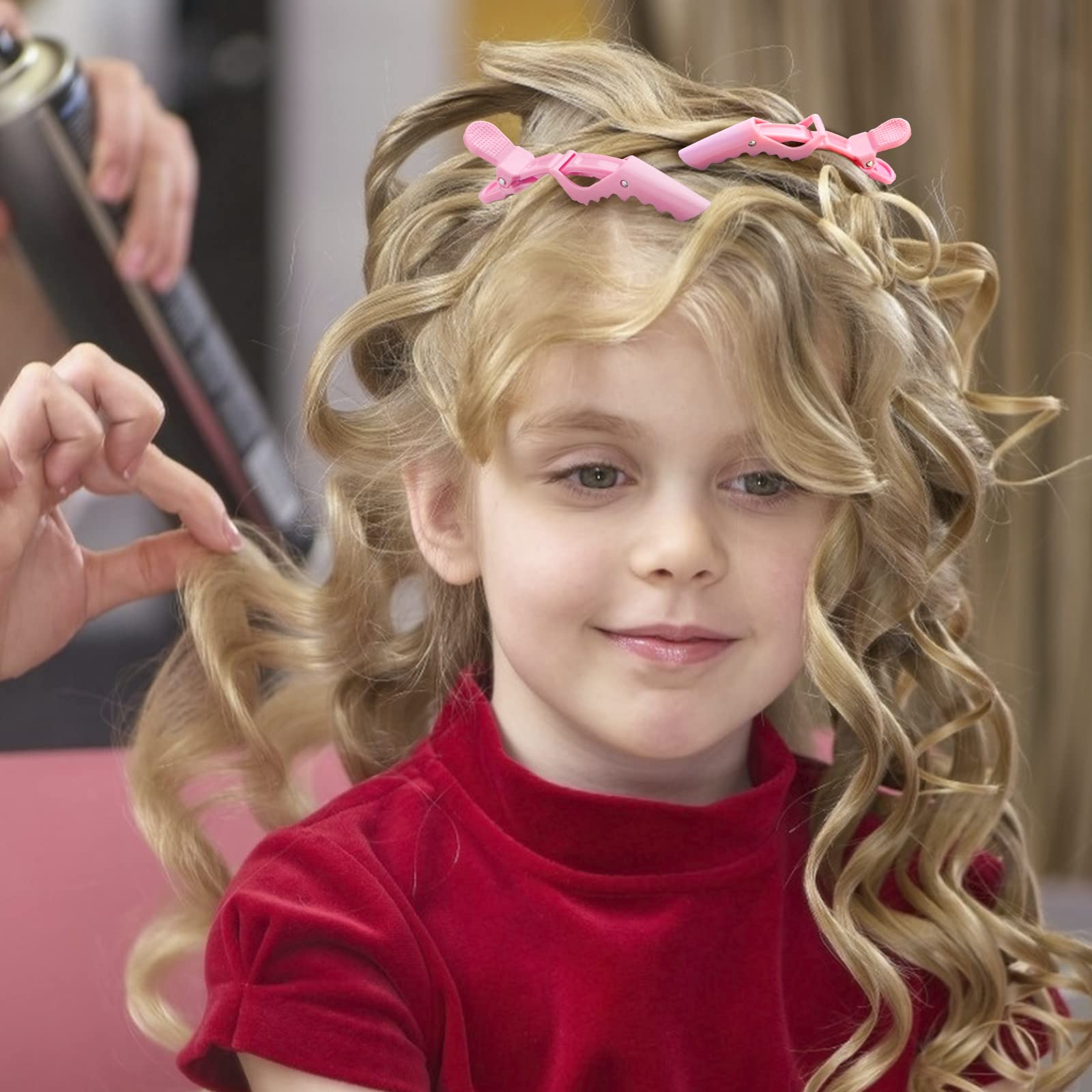 ACO-UINT pink salon accessory clip for professional or home use during styling