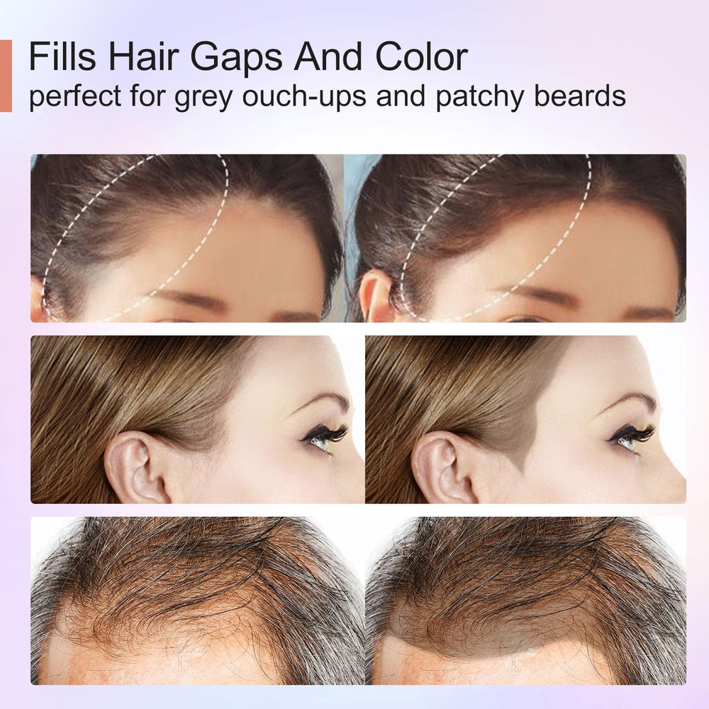 Acomler powder conceals bald spots for a smoother hairline