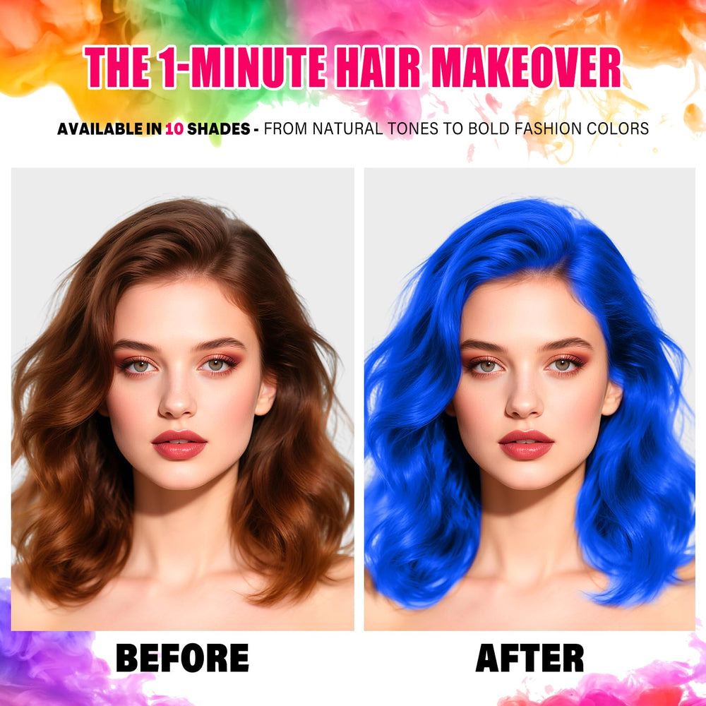 Acomler Blue Hair Spray creates party look with bright, easily removable color