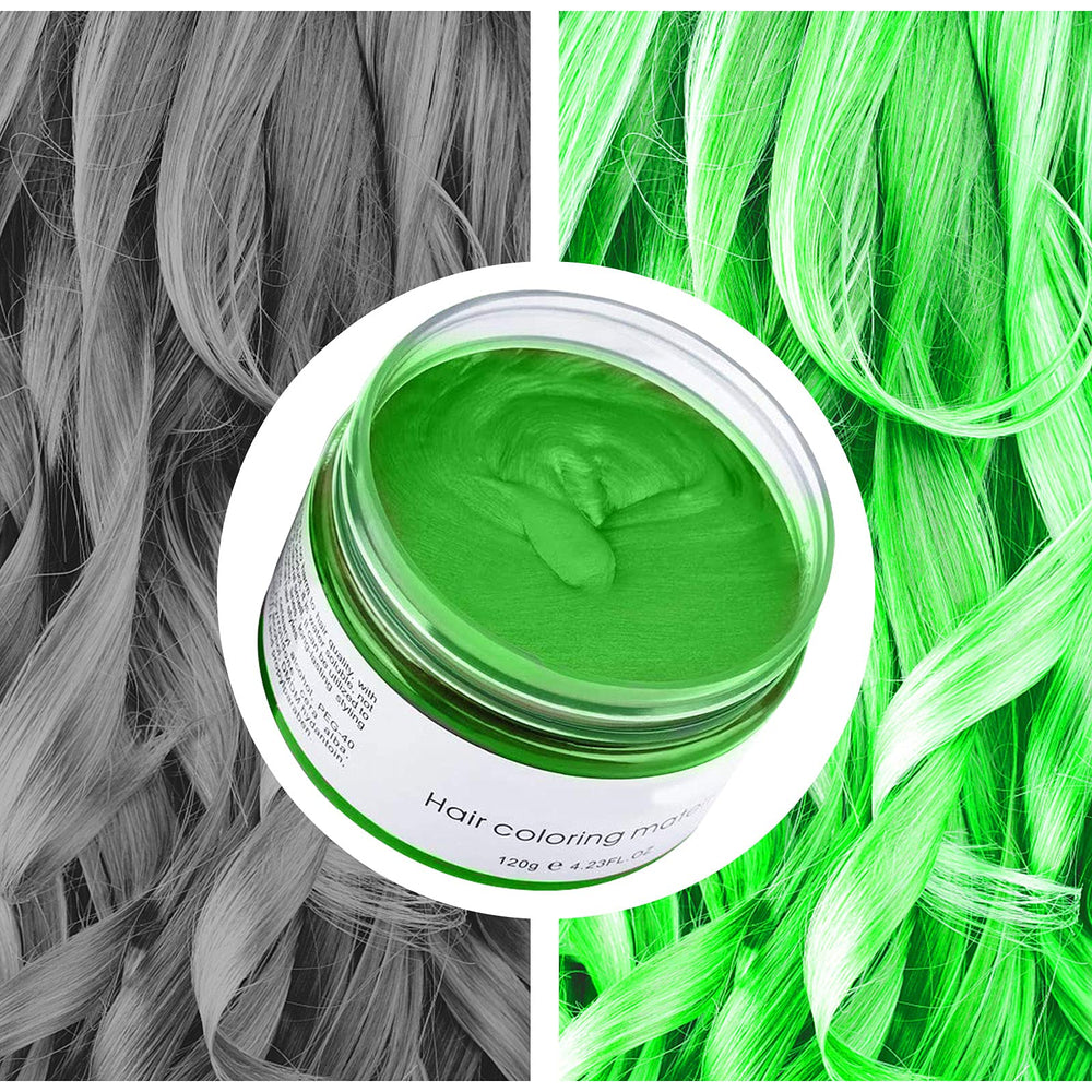 Acomler Green Hair Color Wax with lasting finish on hair.