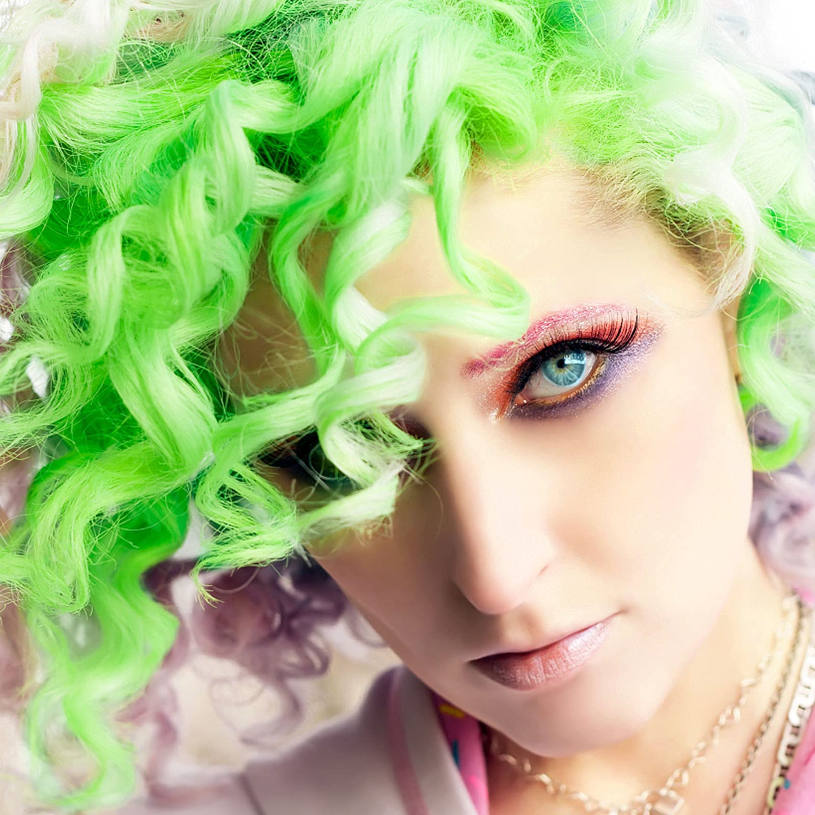 Acomler Green Hair Dye color range showing nine color options.