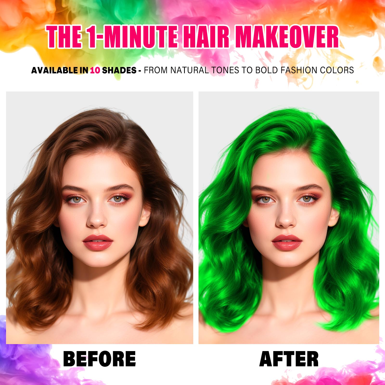 Acomler Green Hair Spray party setup with friends celebrating color.