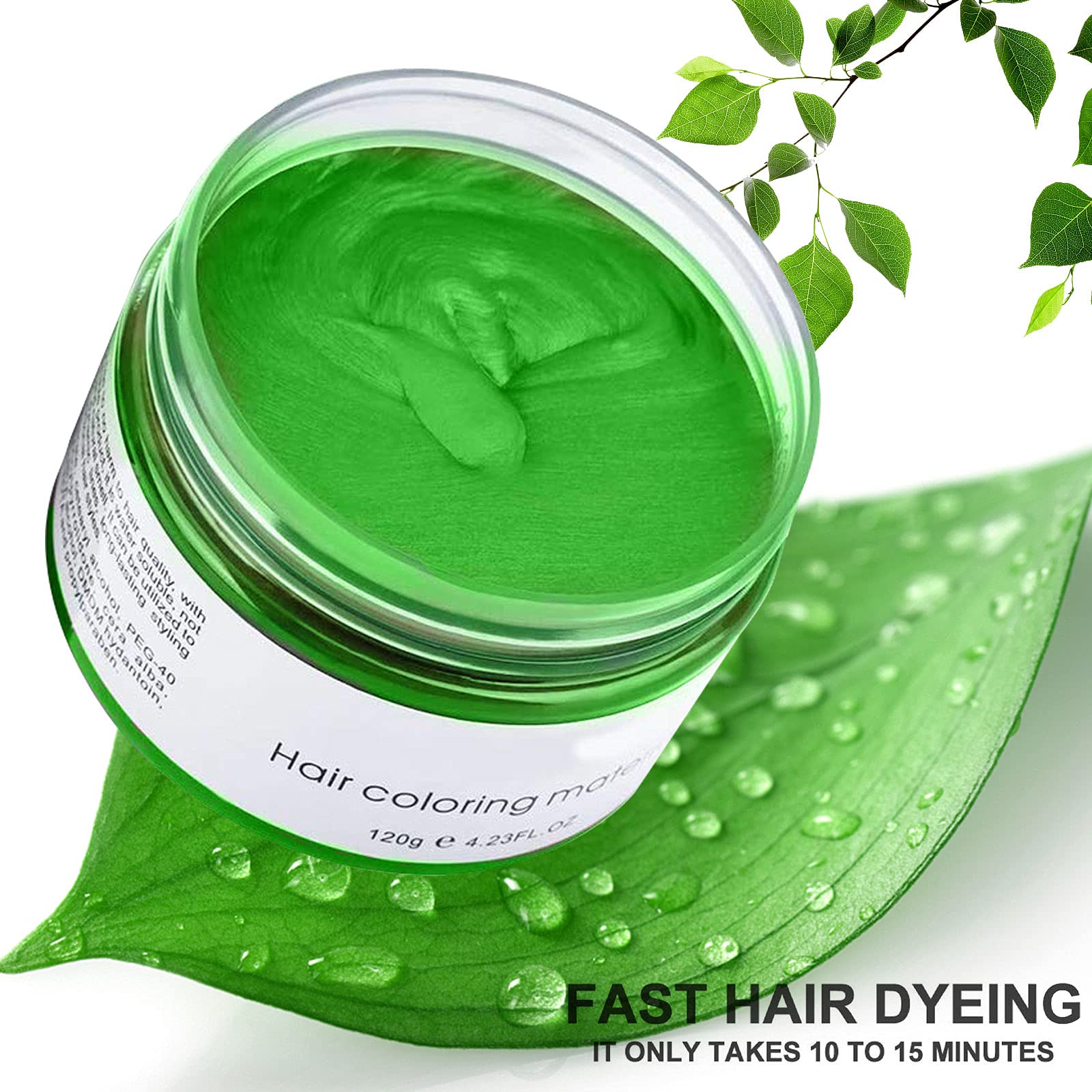 Acomler Green Hair Wax being applied for easy styling.