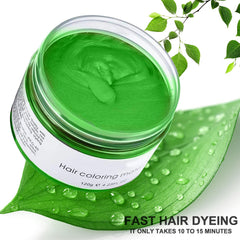 Acomler Green Hair Wax being applied for easy styling.