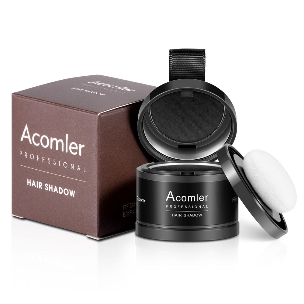 Acomler hairline-shadow travel kit in black for on-the-go touch-ups.