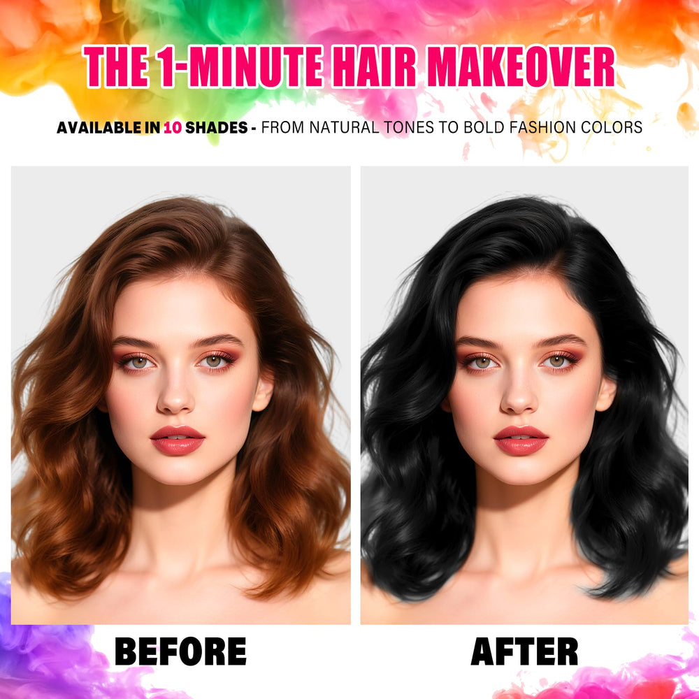 Acomler spray distance 15cm demonstrates even coverage on hair strands.