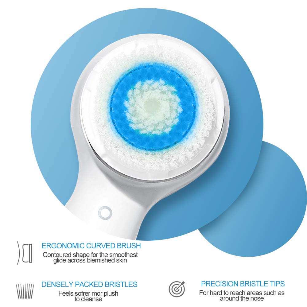 Acosexy brush heads prevent bacteria buildup in bristles with regular replacement for cleaner skincare.