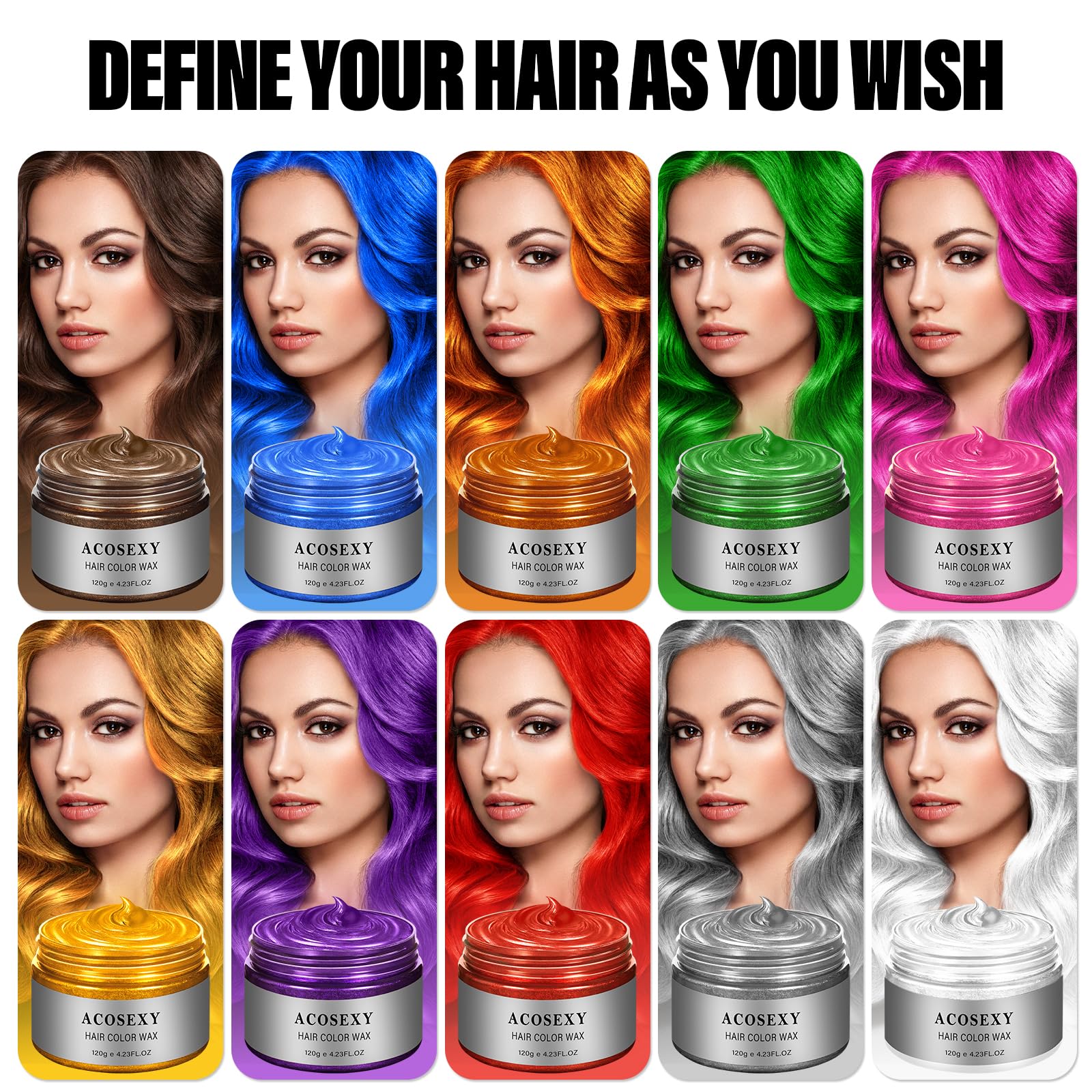 Acosexy eco-friendly ingredients include water and beeswax for gentle color.