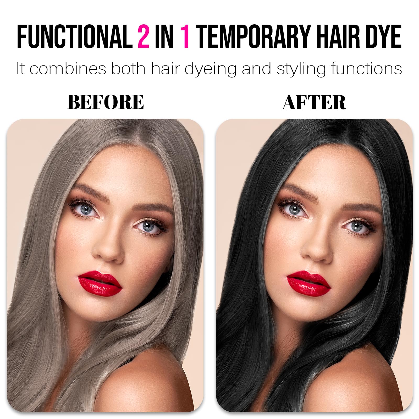 Acosexy kids temporary hair wax dye black application for playful looks.