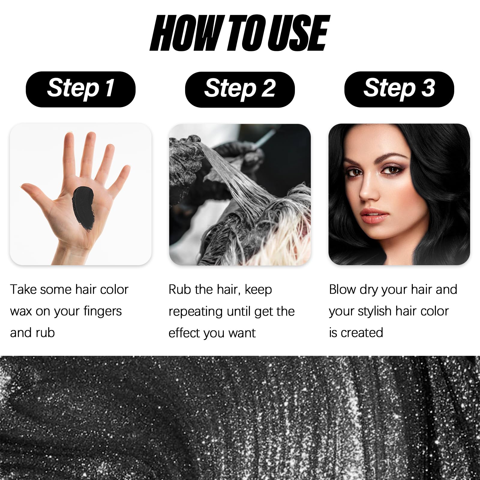 Acosexy natural hair wax color black jar label shown for easy at-home styling.