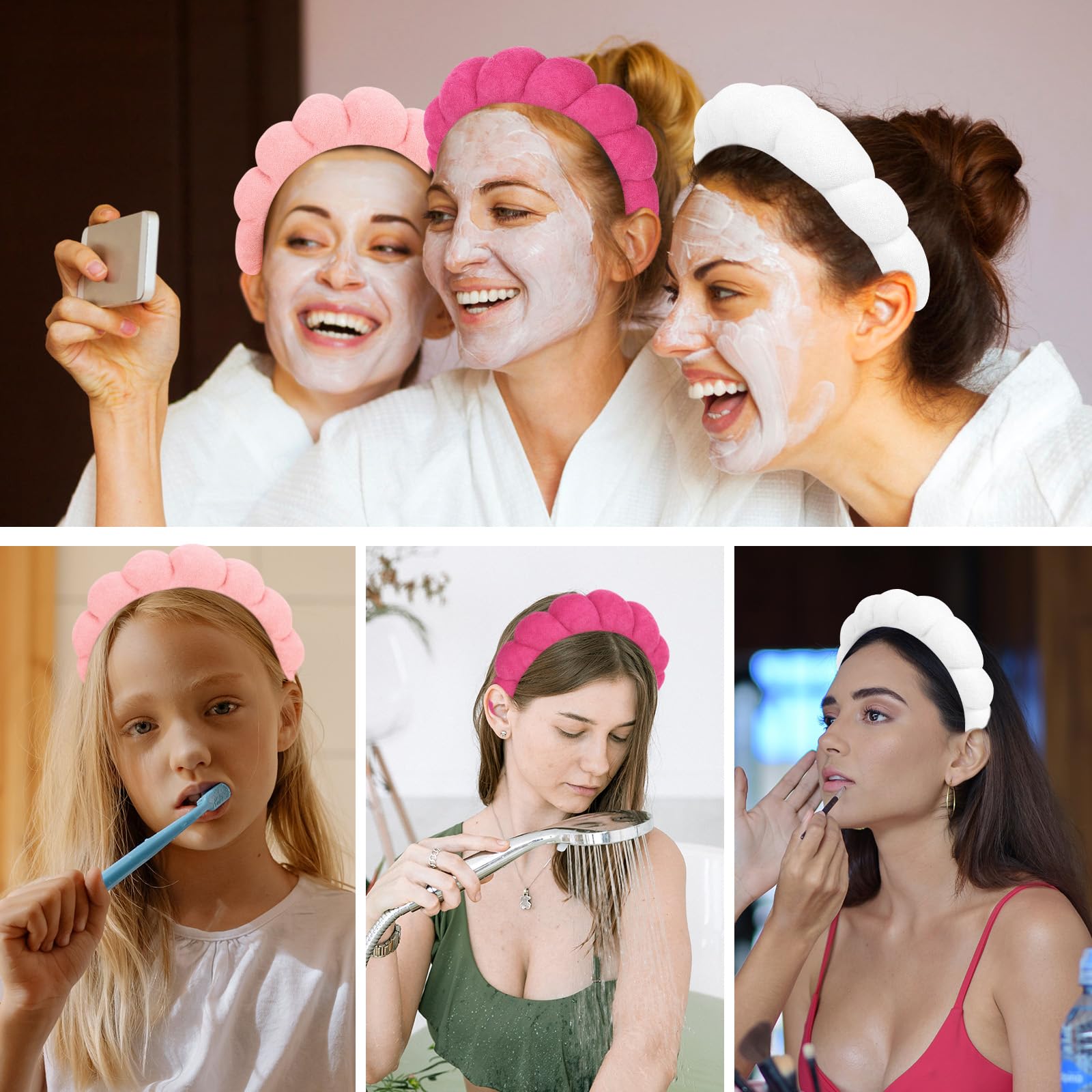 ACOUUINT wide-application-use highlights versatility for washing, masking, makeup, and yoga.