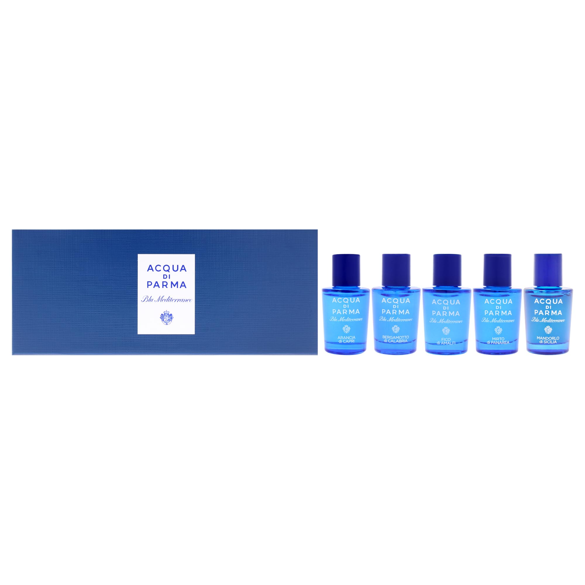 Acqua Di Parma Blue Mediterraneo Arancia di Capri mini EDT bottle close-up for citrus freshness