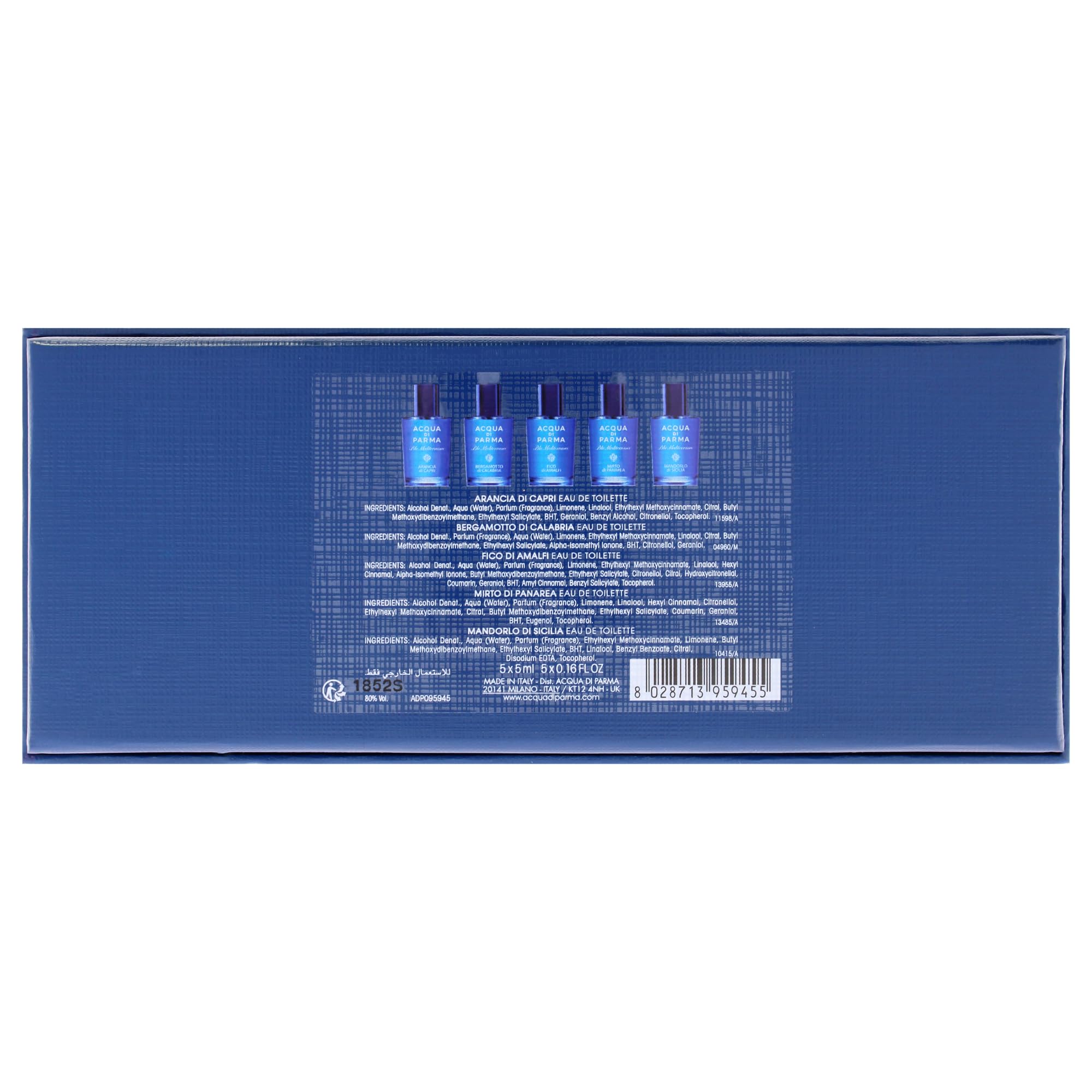 Acqua Di Parma Blue Mediterraneo close-up cap and label premium presentation
