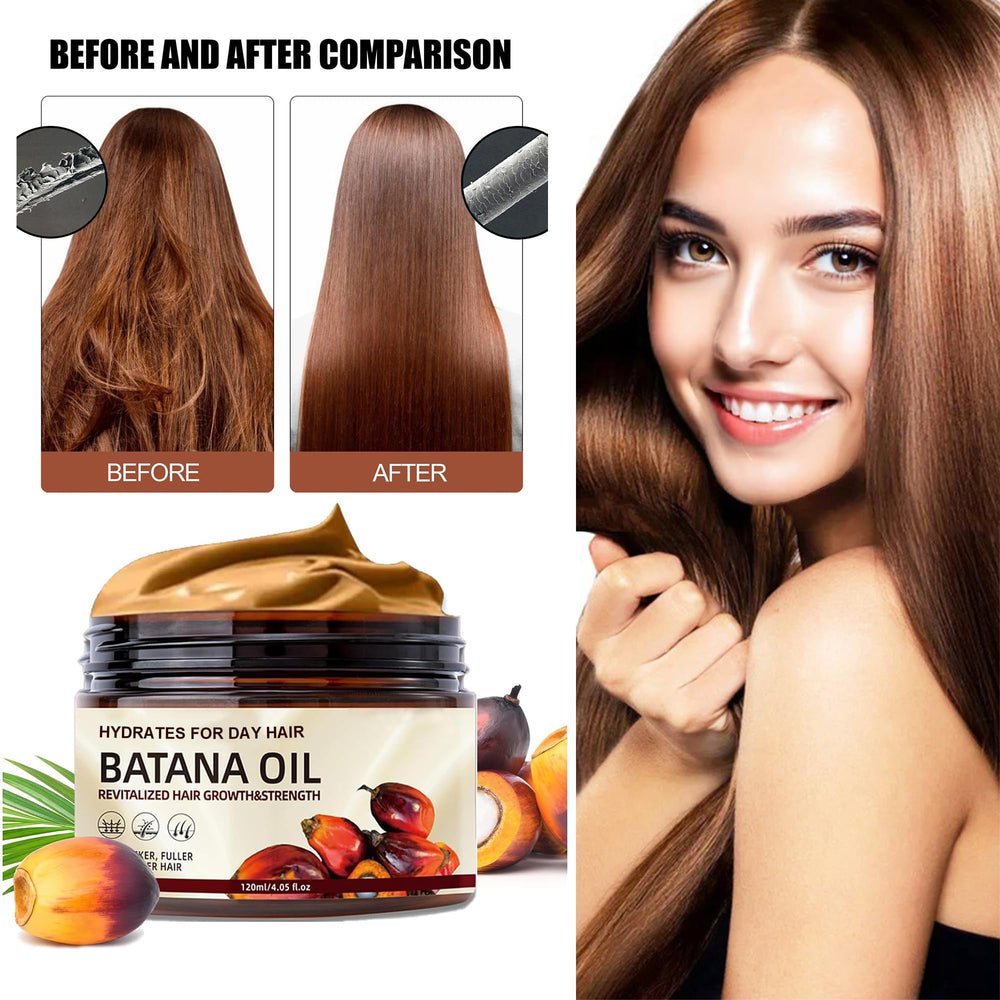 Acrobious Batana Oil application on scalp illustrating easy nourishment.