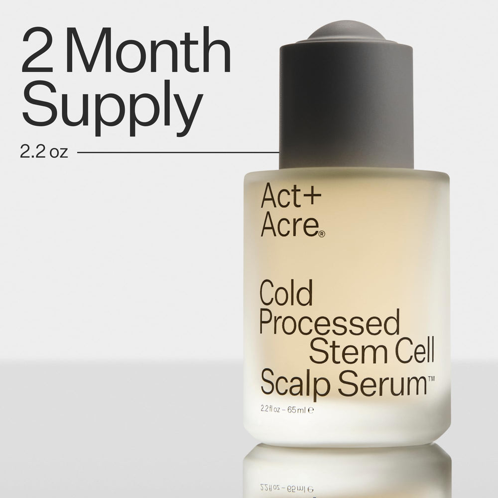 ACT+ ACRE bottle pump close-up demonstrates convenient single-dispense application.
