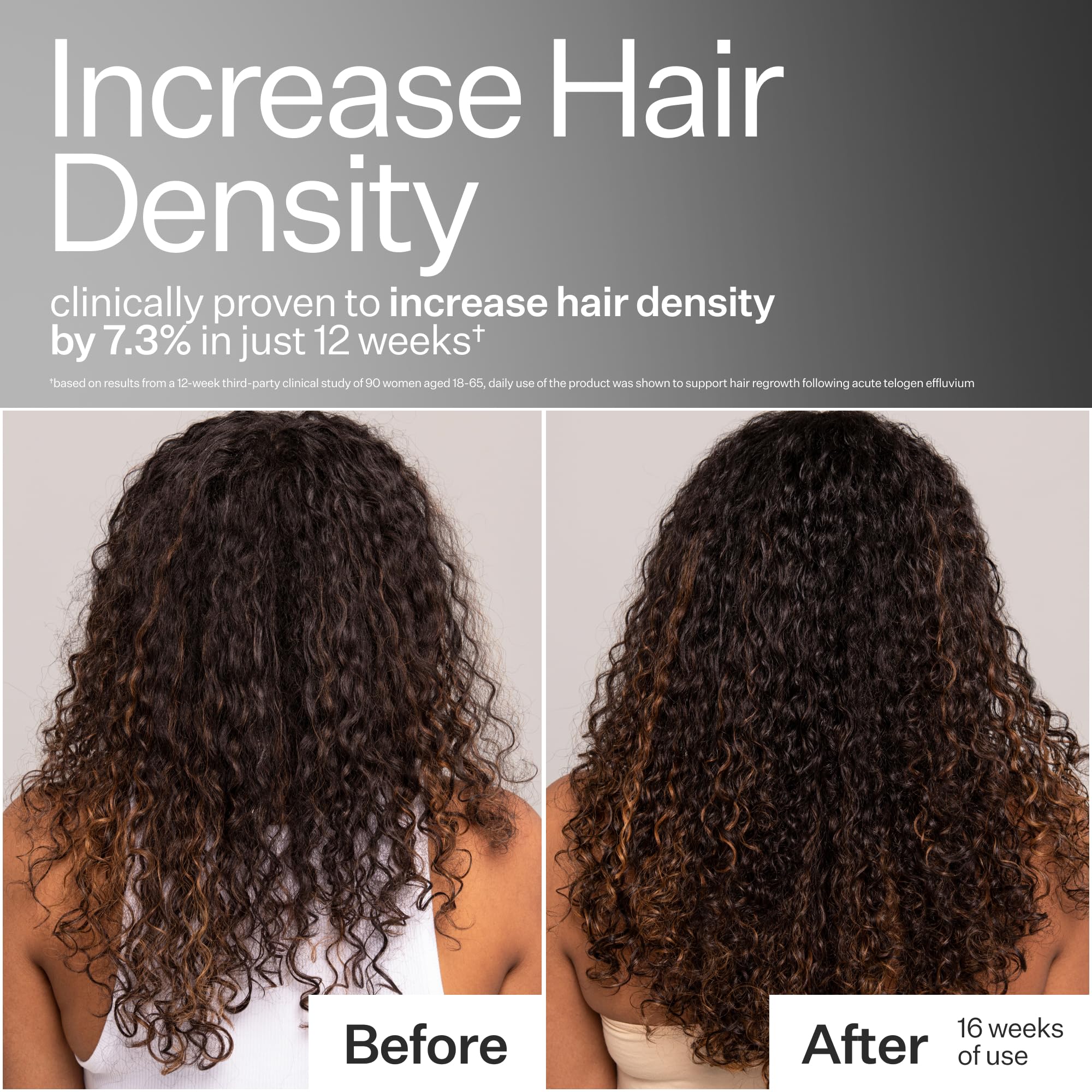 Act+Acre growth peptides on scalp demonstrate improved elasticity with gentle massage