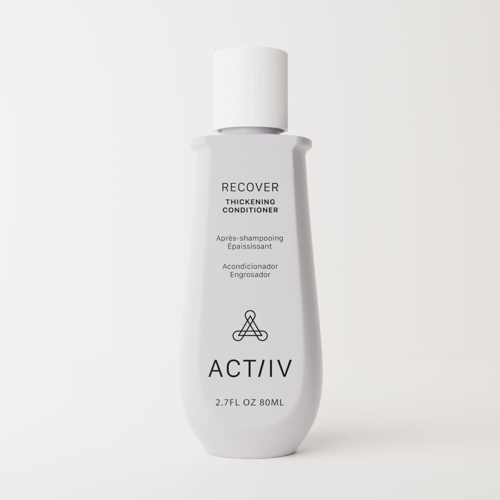 ACTIIV Recover Conditioner packaging highlighting color-safe unisex care.