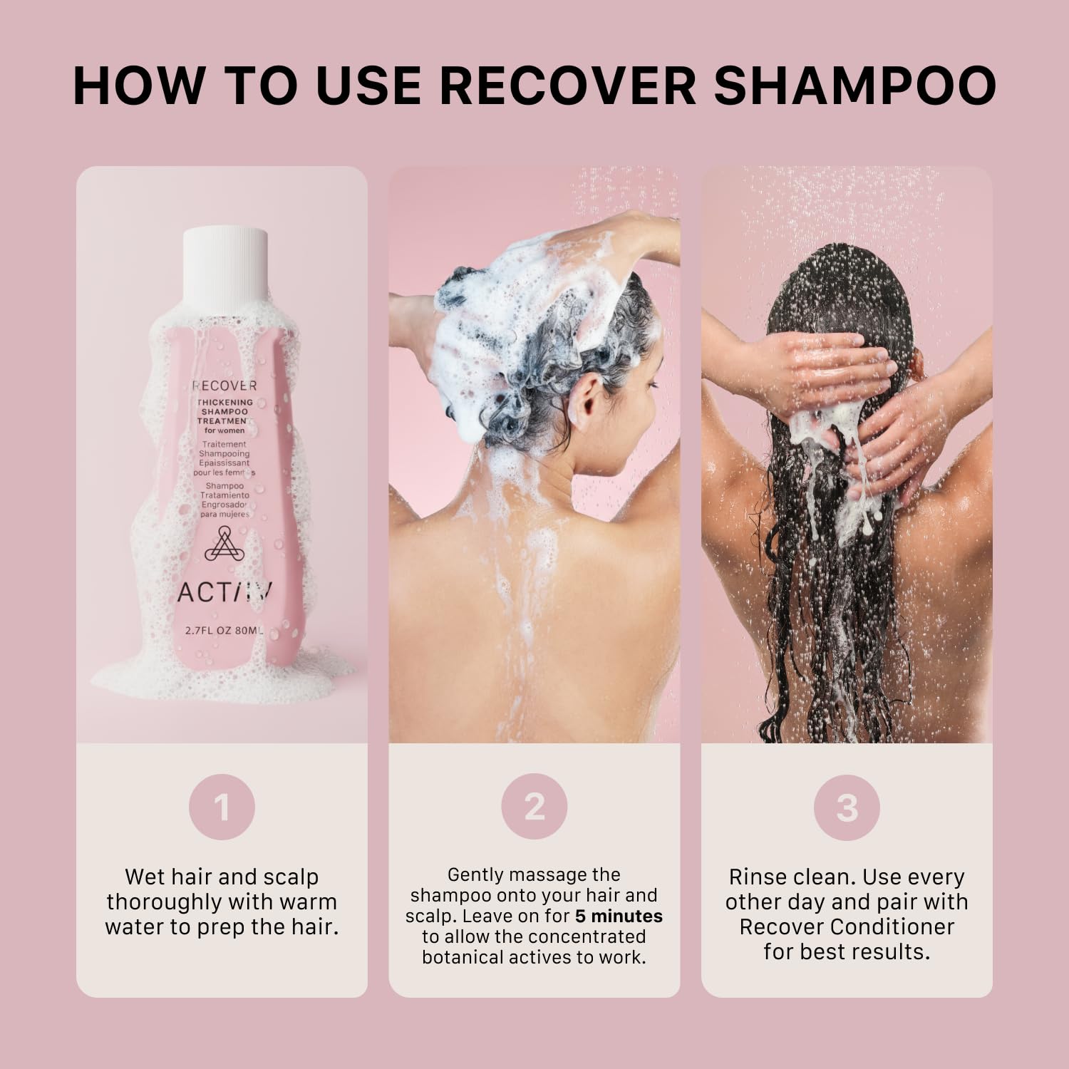 ACTIIV Recover texture close-up hints creamy, scalp-friendly formula