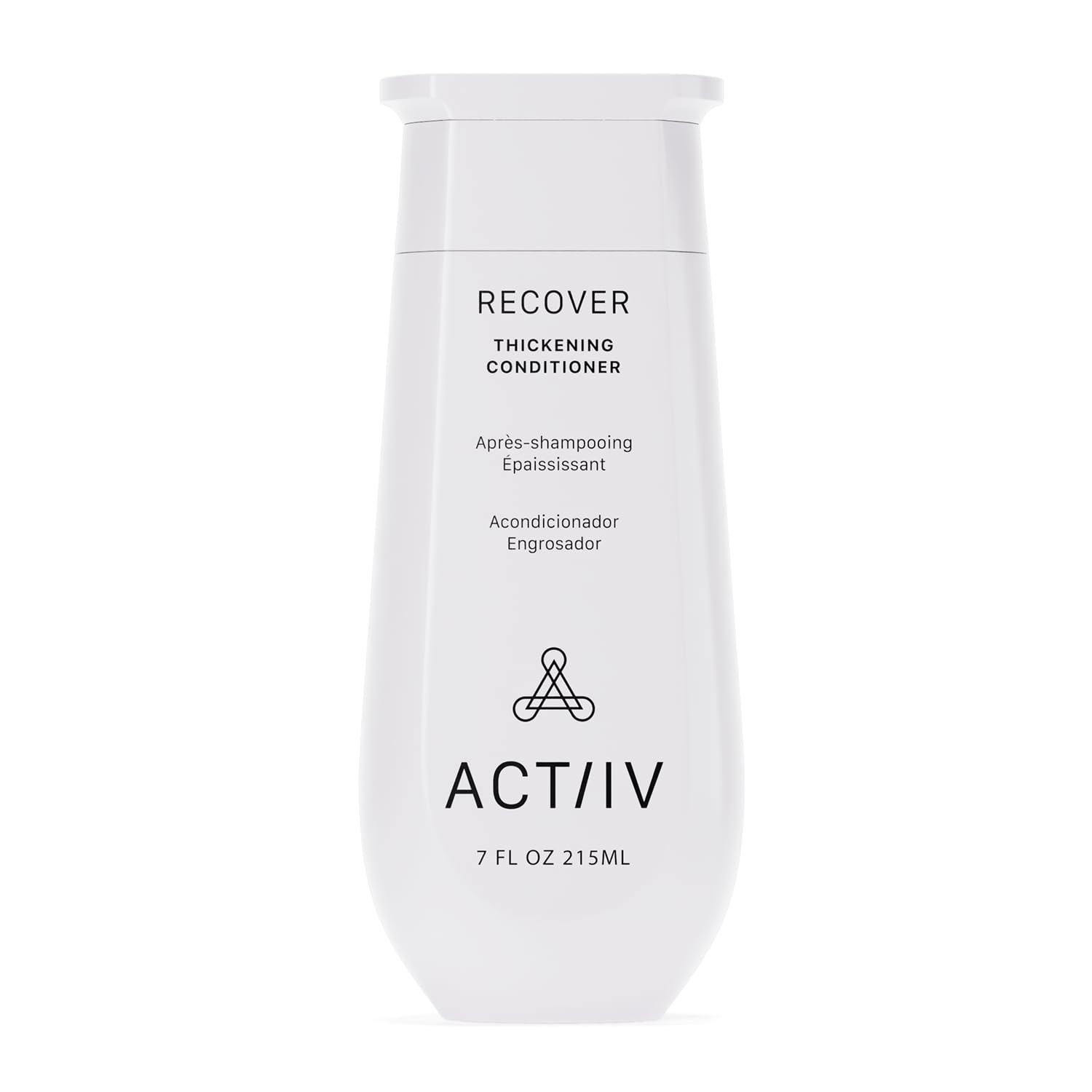 ACTIIV Recover thickening conditioner bottle highlights plant-based care for fuller-looking hair
