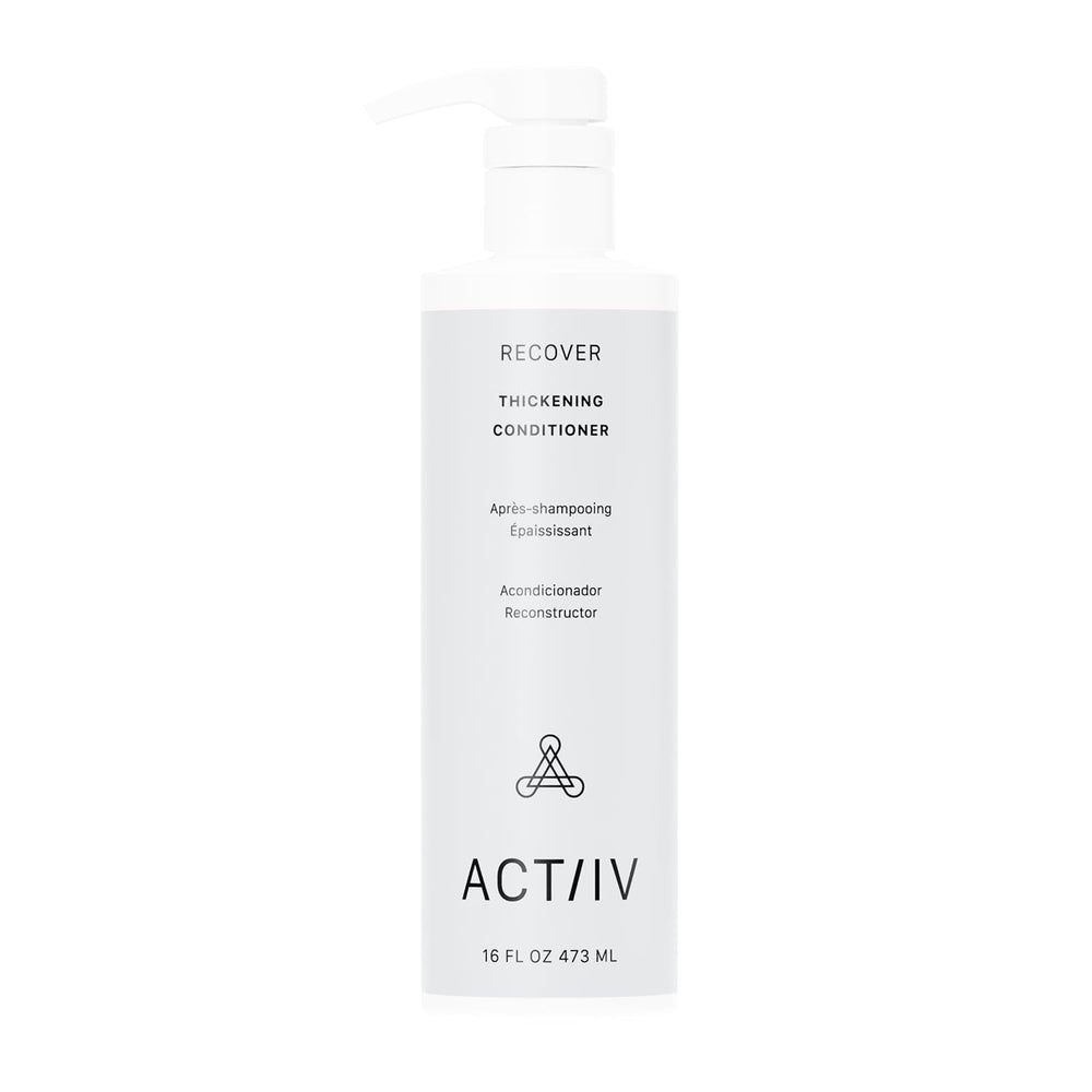 ACTIIV Recover Thickening Conditioner bottle close-up showing hydrating formula for all hair types.