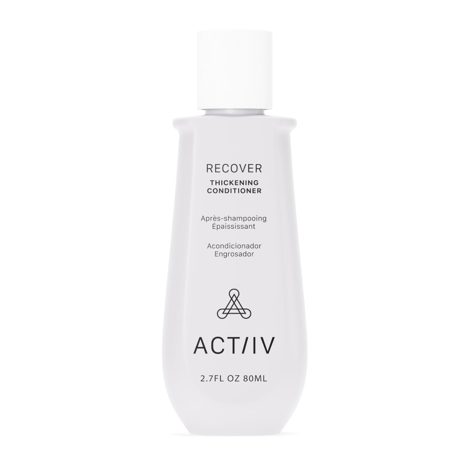 ACTIIV Recover Thickening Conditioner bottle showing plant-based hydration for all hair types.