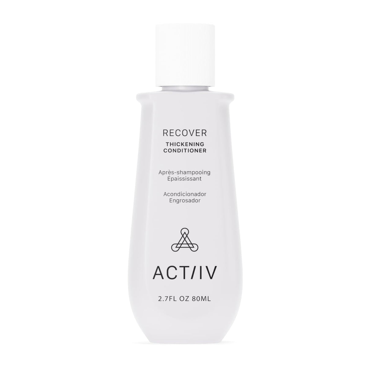 ACTIIV Recover Thickening Conditioner bottle showing plant-based hydration for all hair types.