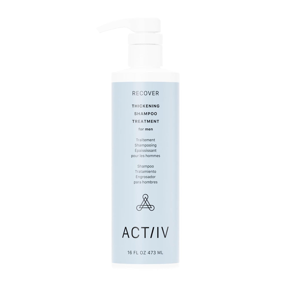 ACTIIV Recover Thickening Shampoo bottle promotes fuller-looking hair.