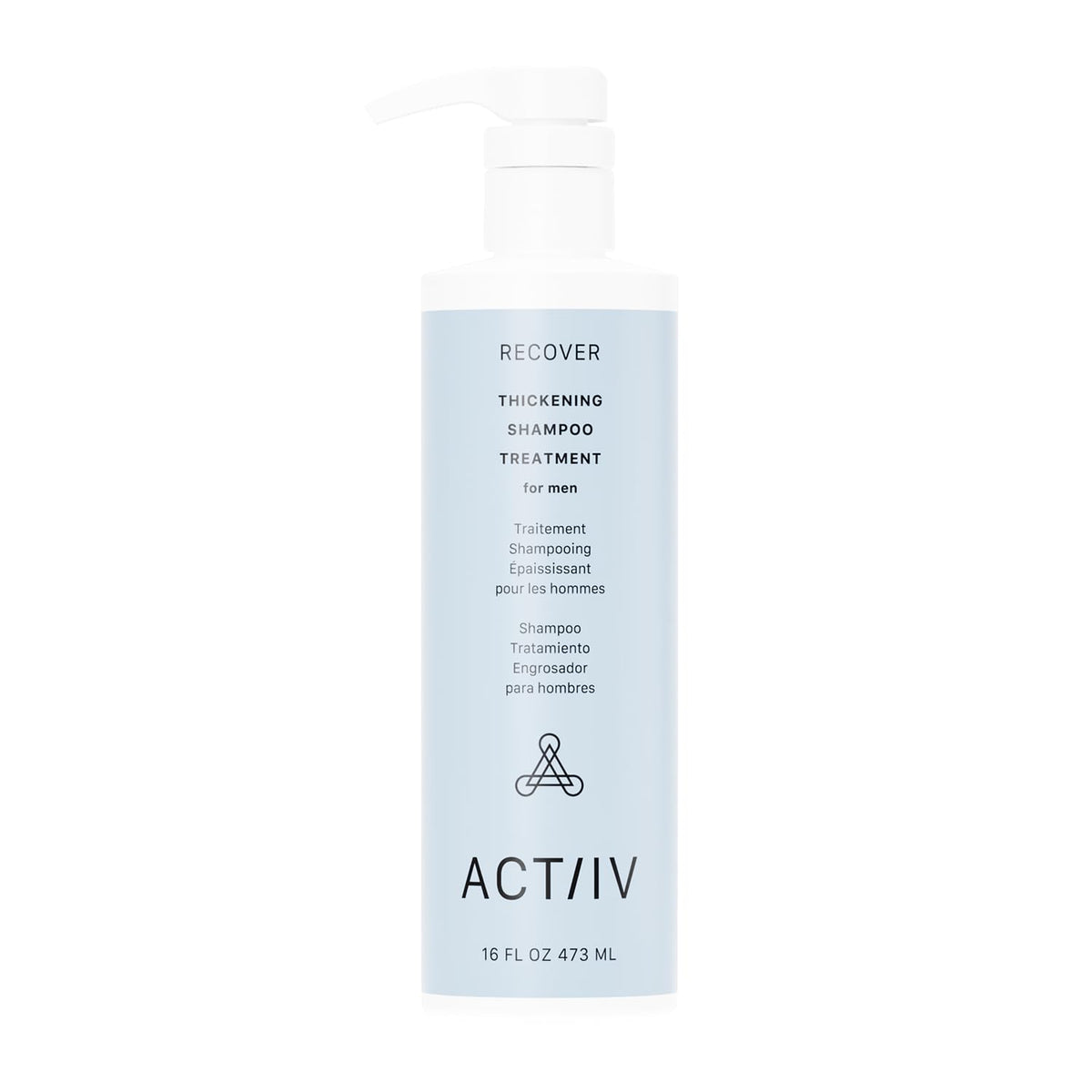 ACTIIV Recover Thickening Shampoo bottle promotes fuller-looking hair.
