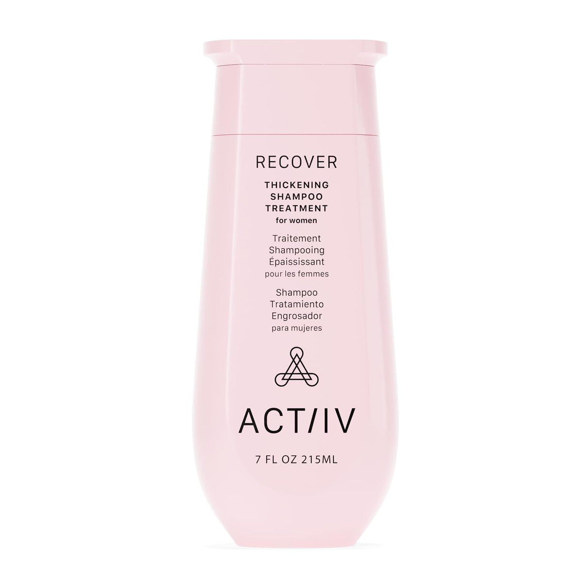 ACTIIV Recover Thickening Shampoo bottle shows plant-based fuller-hair formula
