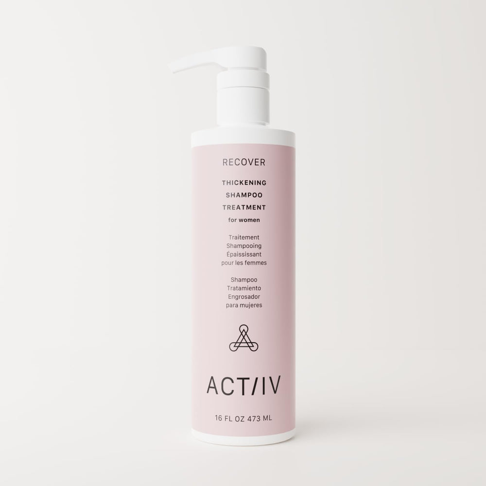 ACTIIV Recover shampoo lather demonstrates plant-based cleansing for hair.