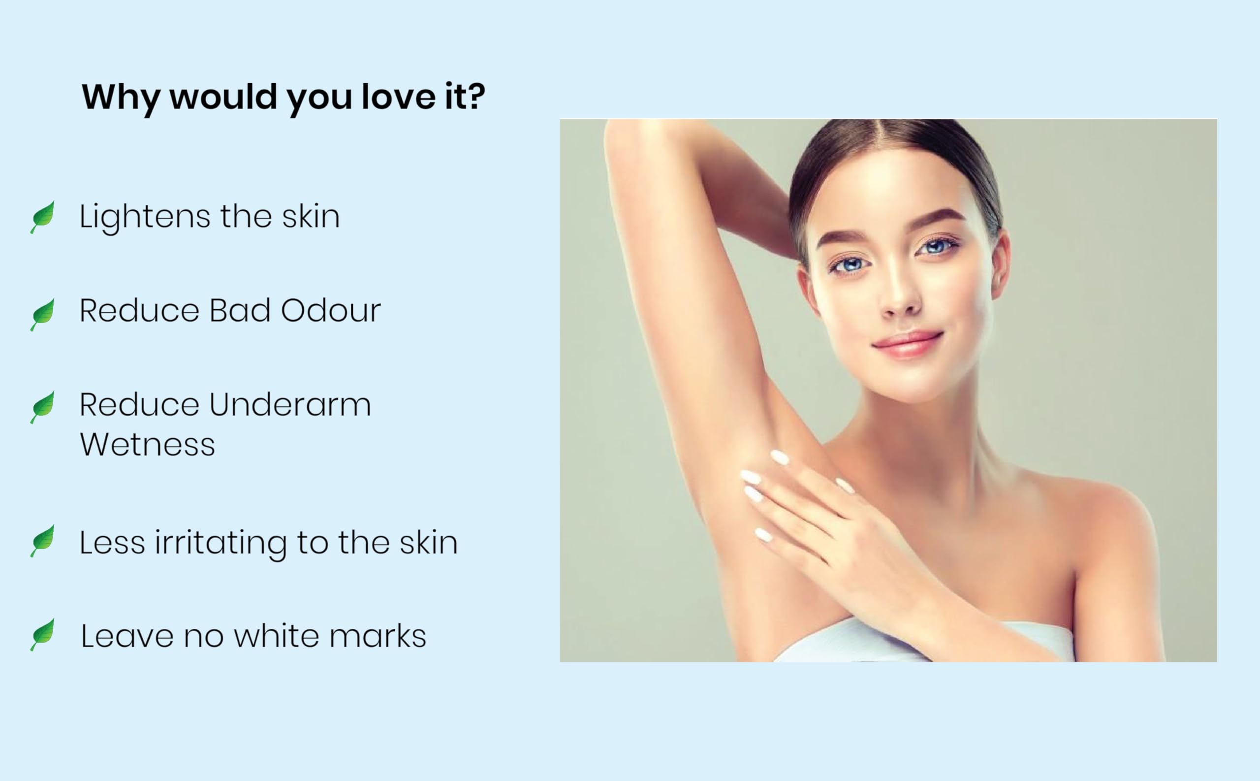 Actitud Underarm Roll On Serum being applied for quick absorption and non-sticky feel.