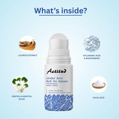 Actitud Underarm Roll On Serum demonstrating fast absorption and alcohol-free formula.
