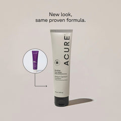 Acure Bonding Hair Mask being applied to hair for nourishing, salon-like renewal at home.